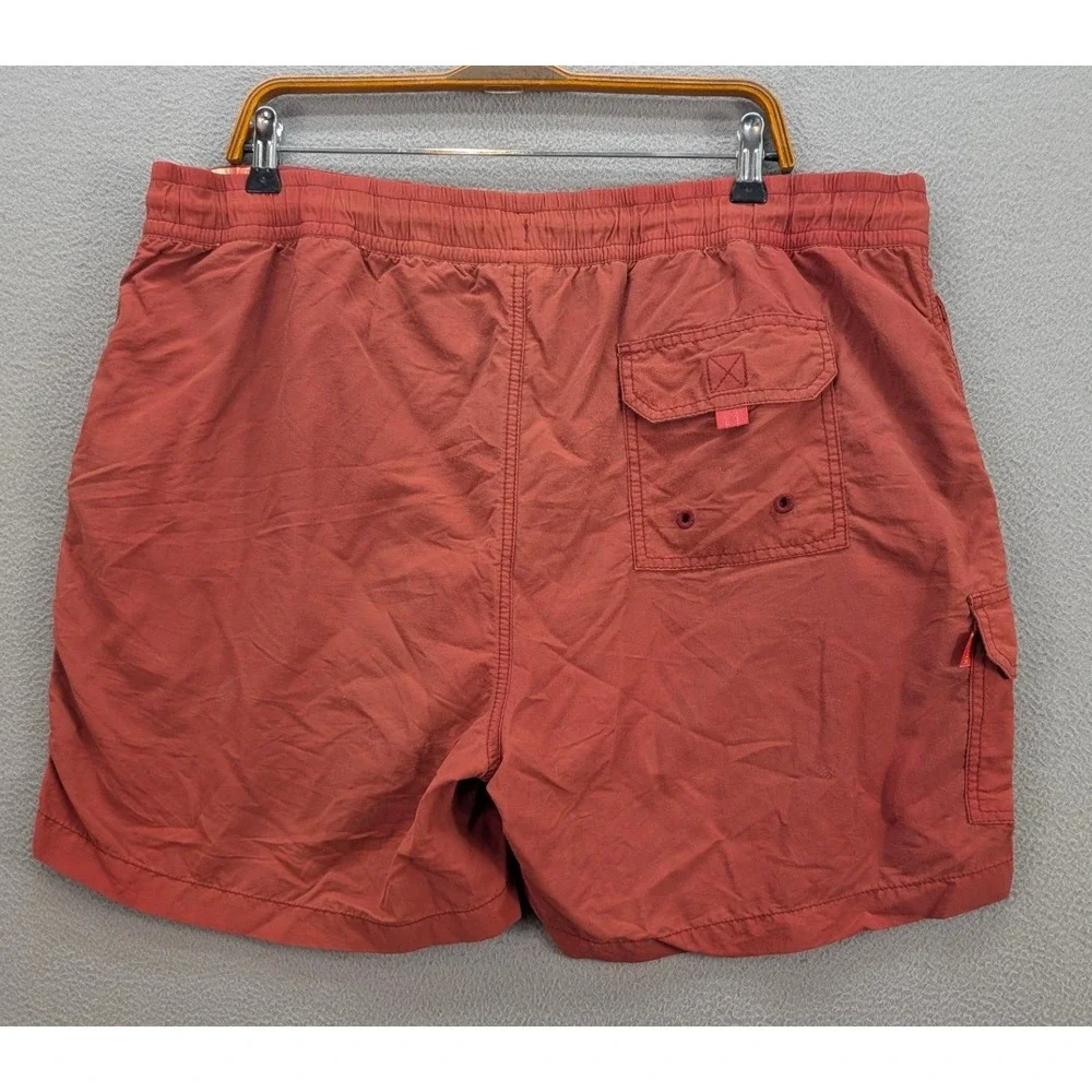 Tommy Bahama Relax Swim Trunks Mesh Lined Cargo Pockets Mens L Marlin Logo Beach